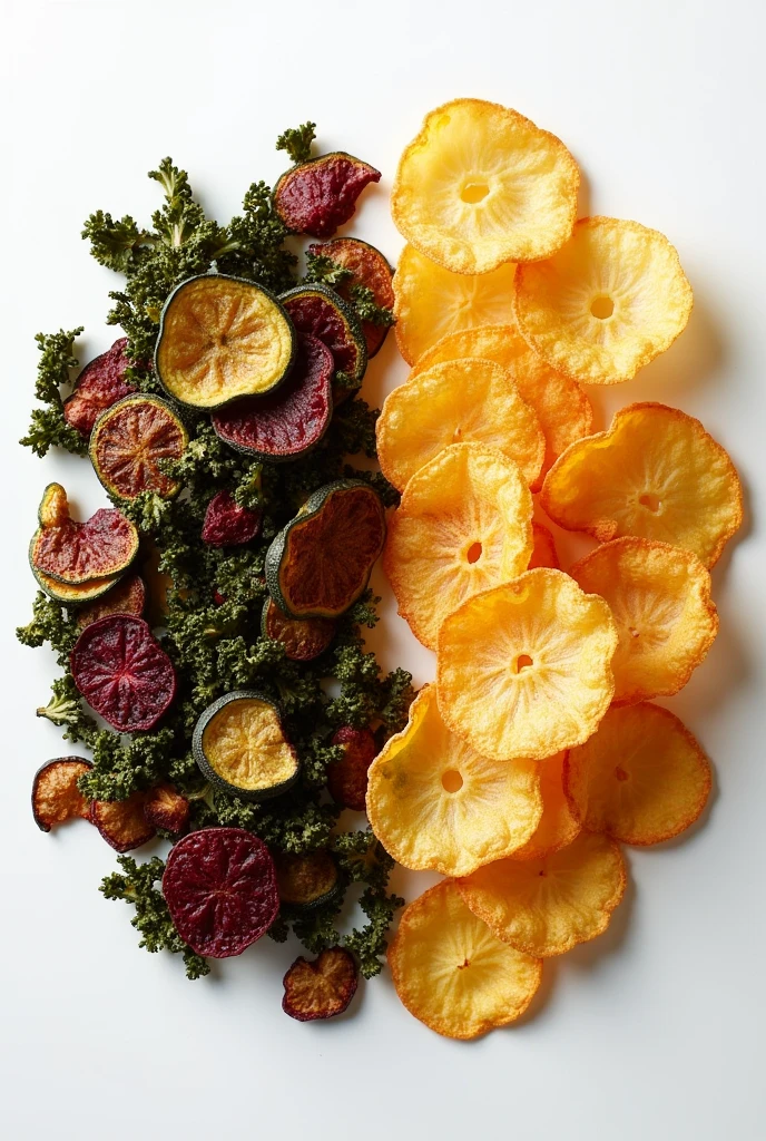 comparison dried vegetables chips vs chips potatos