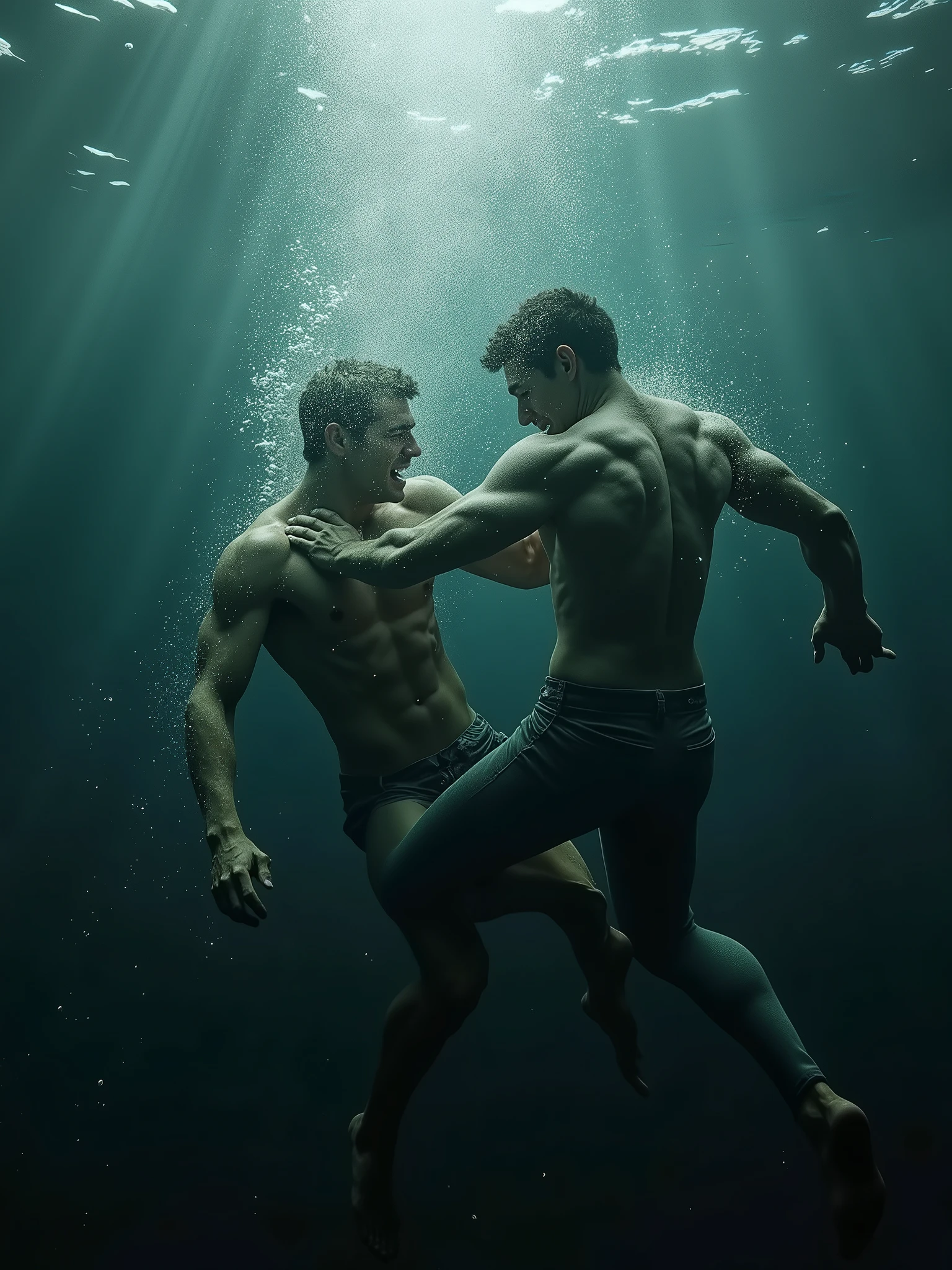 a slap deep underwater