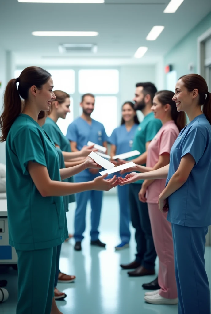 Need a picture of thanks from alrahma hospital to his employees who ends his contract