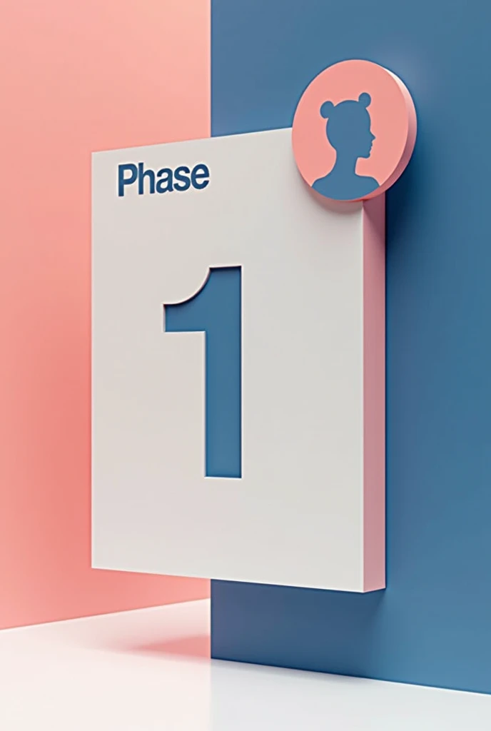 there is a picture of a poster with a picture of a number one, one, Phase 1, -n 1, 2 colors, # Digital 2D, , Profile Picture 2. 5D Illustration