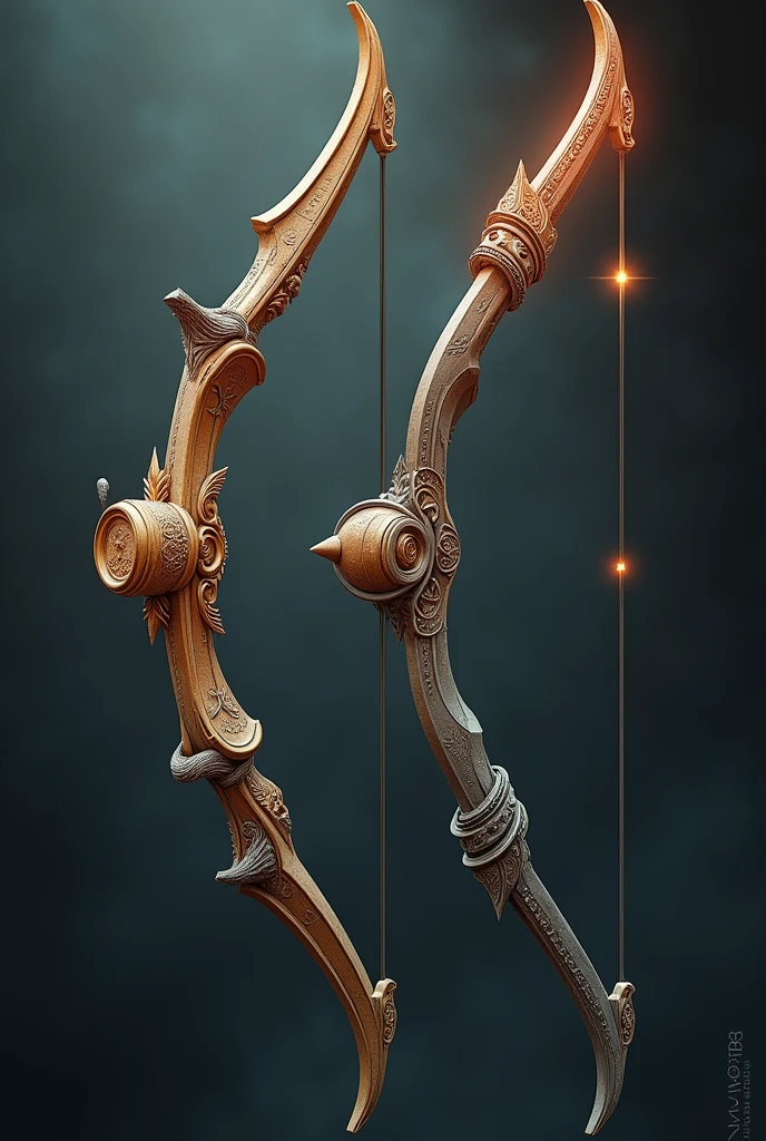 A bow and arrow that is similar to Katniss Everdeen&#39;s from The Hunger Games and is similar to the bows of Apollo and Eros, with some bows that are fire, water, and poison, but are feminine and not very large.