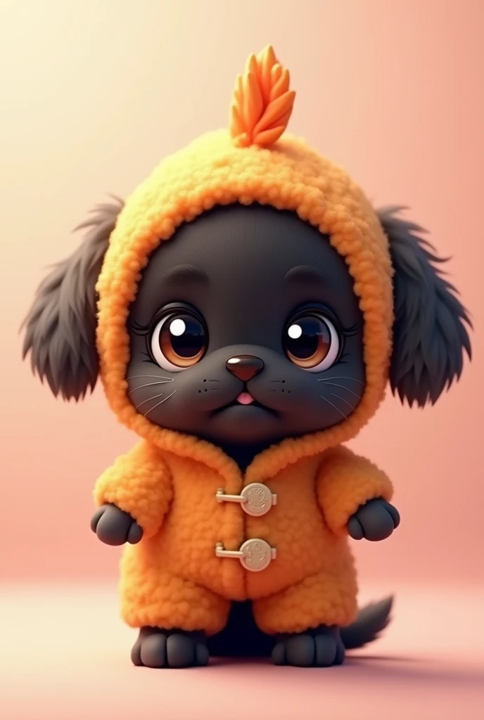 Shih tzu puppy,Anime Touch,Baby Dog,Black shih tzu puppy,Fried shrimp costume