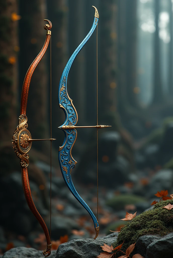 A bow and arrow that is similar to Katniss Everdeen&#39;s from The Hunger Games and is similar to the bows of Apollo and Eros, with some bows that are fire, water, and poison, but are feminine and not very large.