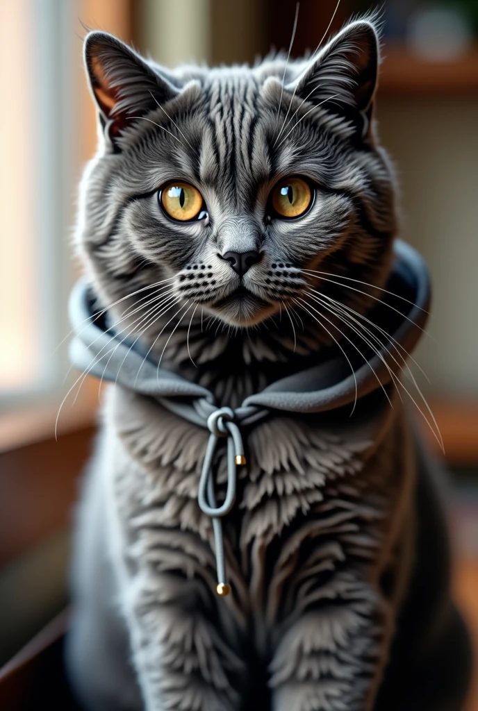 "Generate stylish super high resolution cat images, Gray cat in a sweatshirt. Use advanced macro photography techniques、Highlighting the intricate details of a cat'fur。, Barbados, And expressive eyes.
Place the camera at peephole height, Create an intimate connection between the viewer and the cat subject. Large opening,Achieve a shallow depth of field, Blur the background to make the cat stand out clearly.
Enhance lighting to highlight texture and contours of cats'Body, Software included, Remove coarse shadows、, Cozy atmosphere.
Petting your cat in a relaxed position, But there's a balance, Expressing flexibility and elegance. Capture the moment with natural movements, stretch, The beauty of pubic hair, hang on., Communicating reality.
Implement post-processing techniques to improve image clarity, Contrast, Color balance, Protection on all sides, from cat' A sharp gaze and complex patterns, Rendered in stunning detail.Finally 8k, Communicating the inherent gentleness and grace of cats。,, Capture the moment,Bless the cat'Unique curiosity and balance."