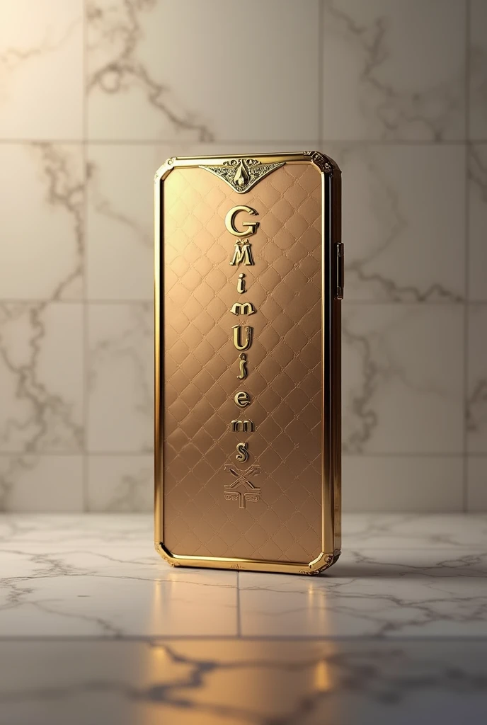 Luxurious logo of a million-dollar cell phone brand company that says Gamusines