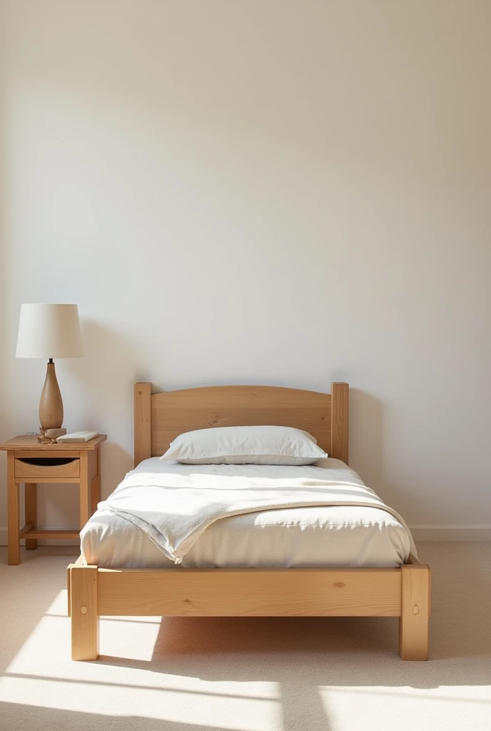 Single bed for boys with legs and no upholstery