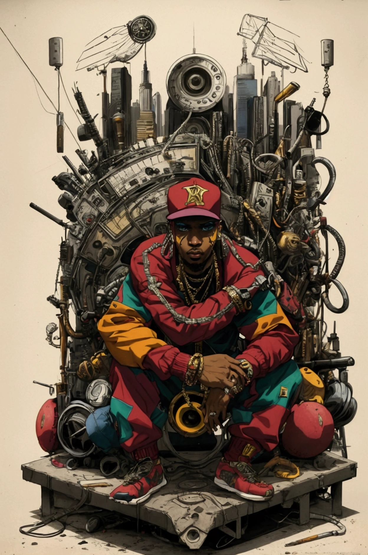 colored album art, hip hop music album cover, rap album cover