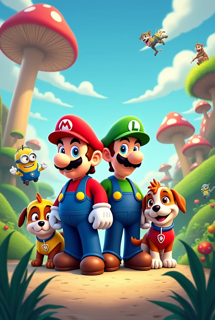 Mario Bros, Paw Patrol, Minions, dinosaurs and more cartoons 