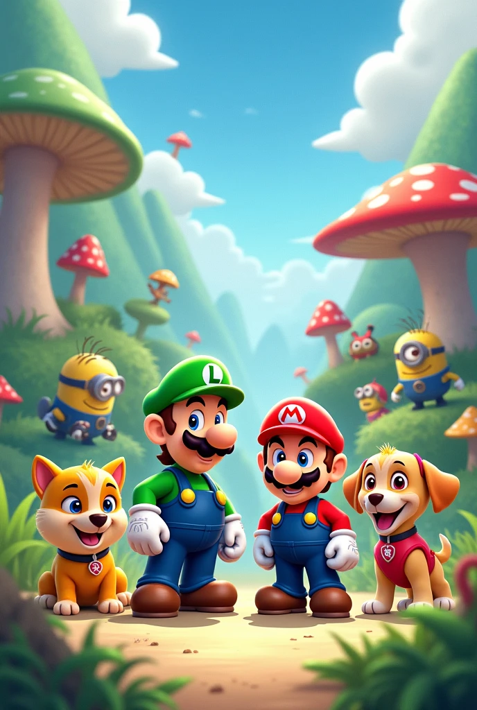 Mario Bros, Paw Patrol, Minions, dinosaurs and more cartoons