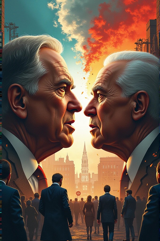 Create a poster showing the impacts of political ideology in our present society 