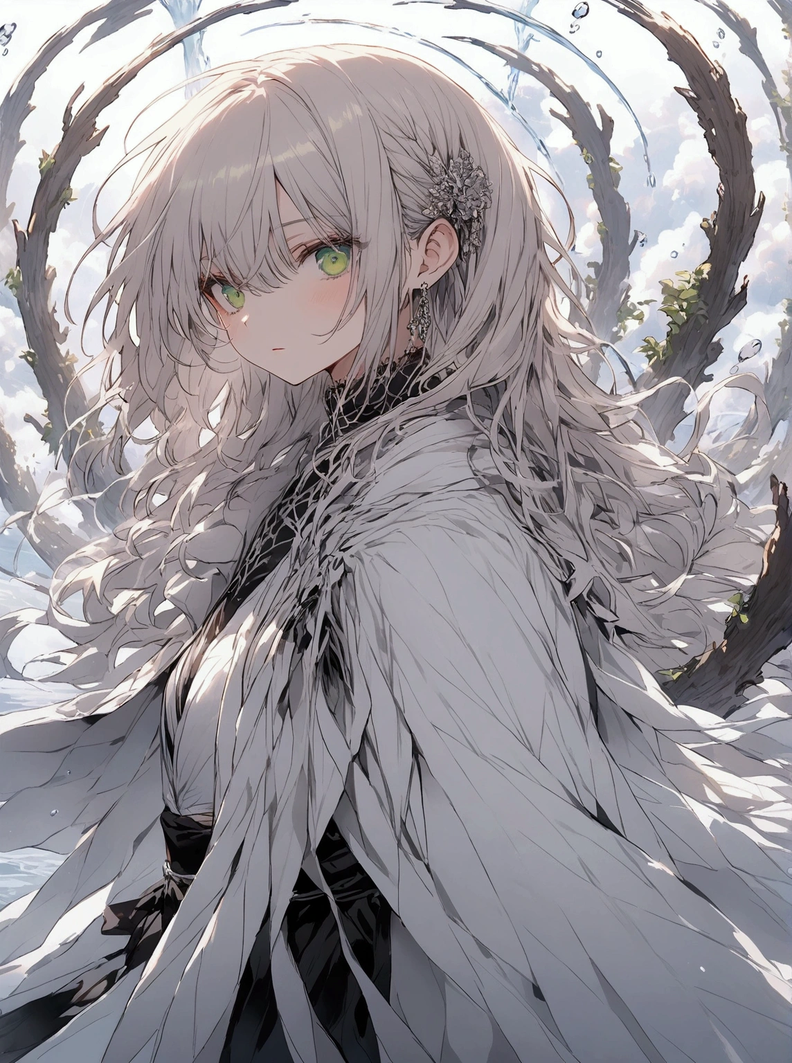 Remains,,Green Eyes,White coat,water,Remains,whole body,mysterious