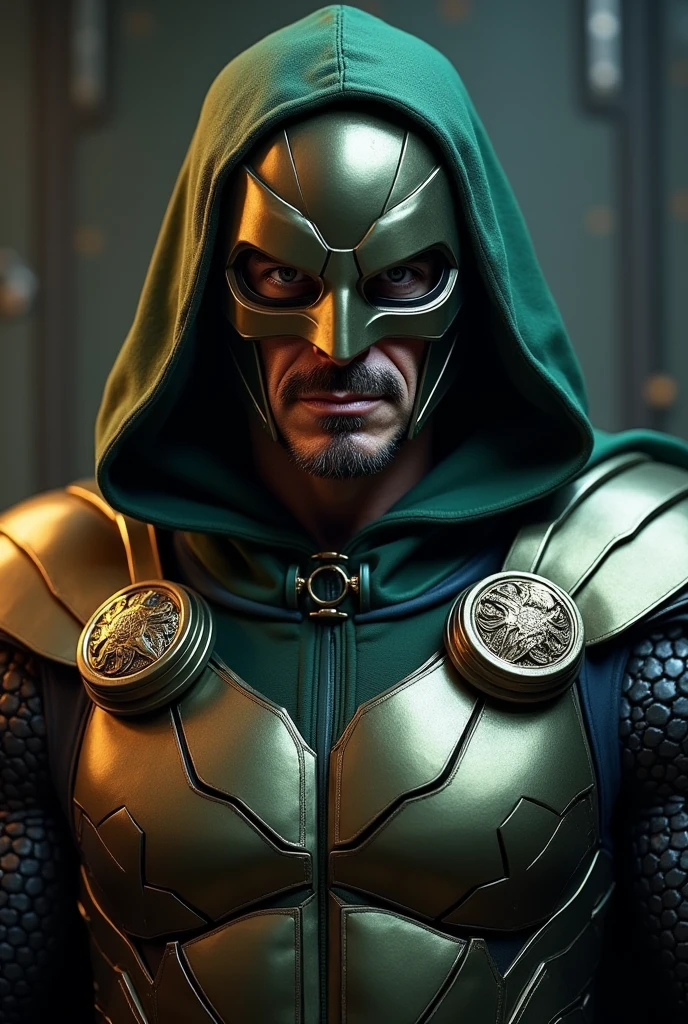 Generate me Robert Downey jr as doctor doom