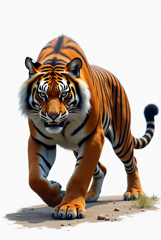 Acumulate Tiger, cheetah, panther in an aggressive form. Create a perfect clear background based on the contents above