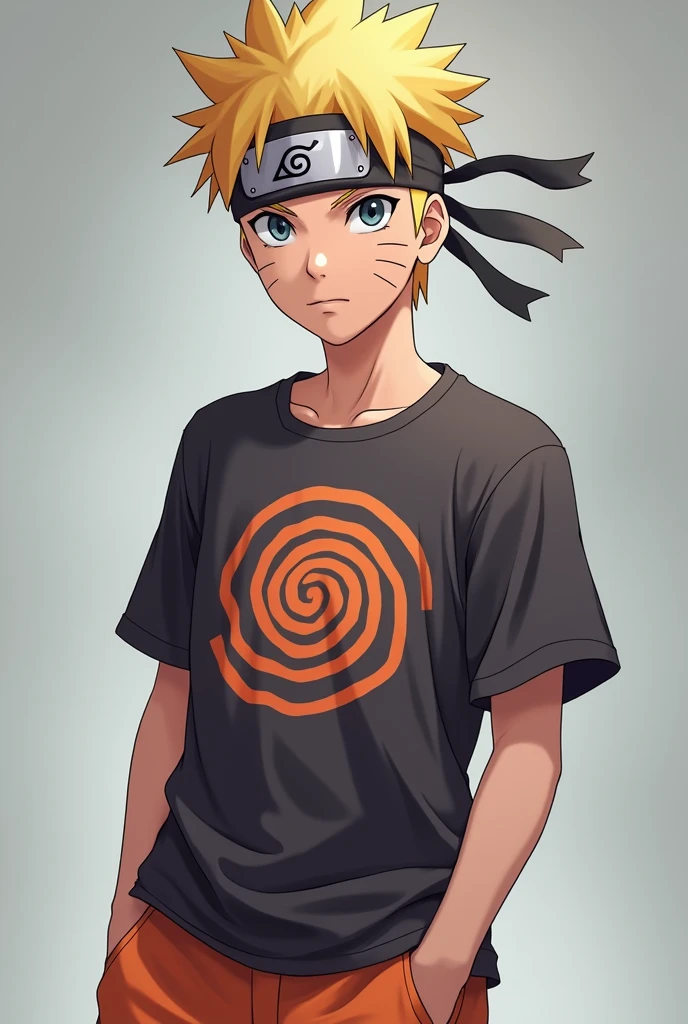 Narruto wearing a tshirt photography background