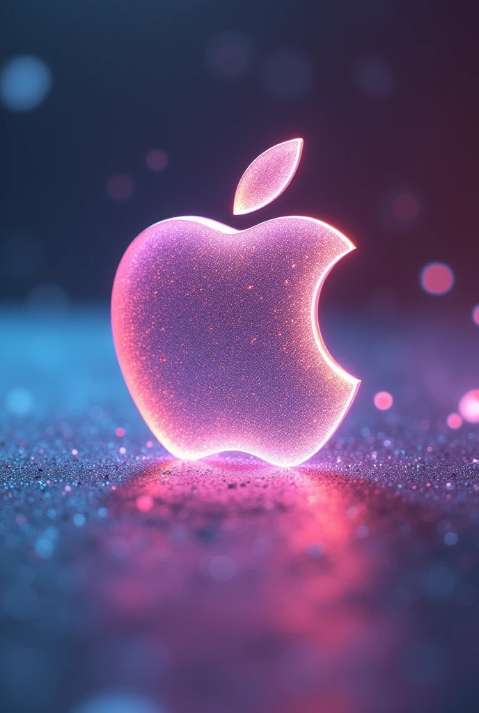 Apple company logo and symbol . Background shining color 
