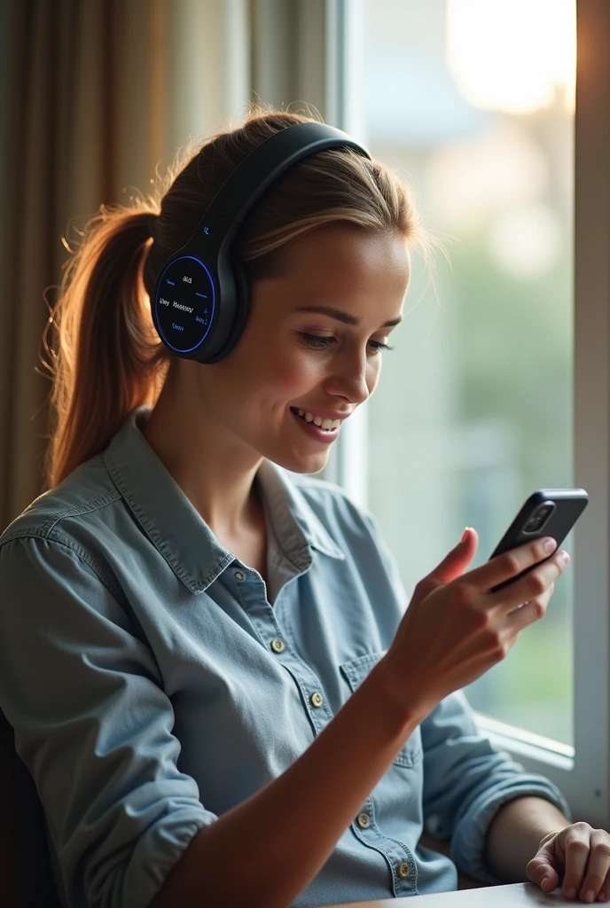 Mobile app capturing text through wireless headphone weared by cerebral palsy individuals 
