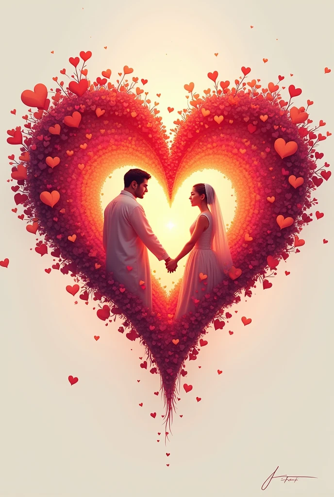 A heart with ‘Hajer&Yusuf‘