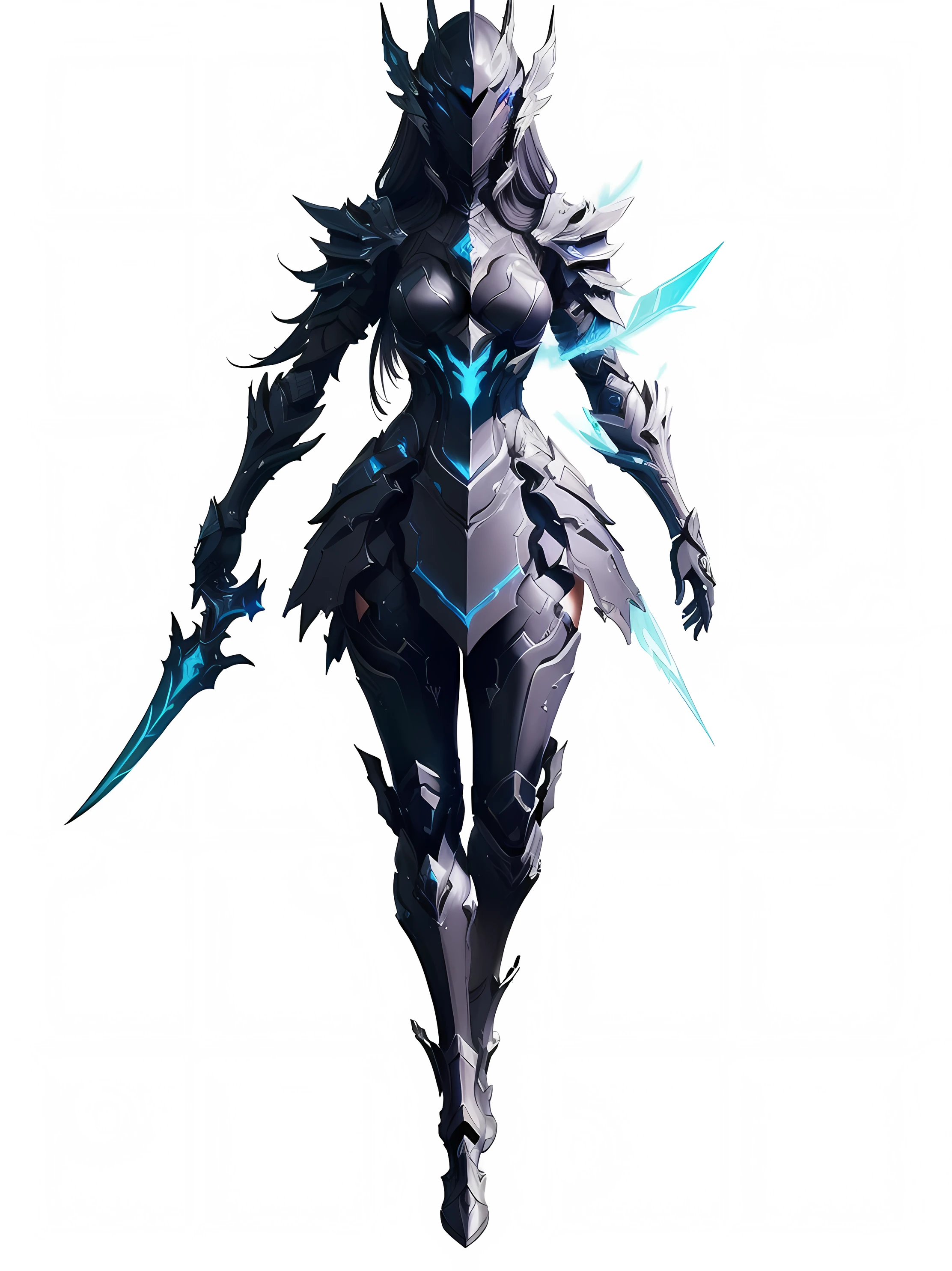 anime character with sword and armor in a dark background, detailed warframe fanart, hard edges concept art, high detail concept art, exquisite warframe fanart, crystalline skin, concept artstyle, warframe concept art, sleek glowing armor, detailed full body concept art, of a beautiful female warframe, detailed digital concept art, warframe armor