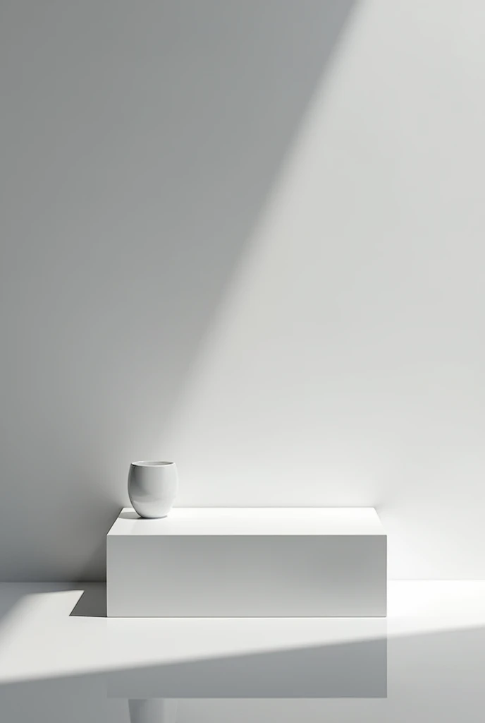 Plain gray background with a glossy gray surface without ridges