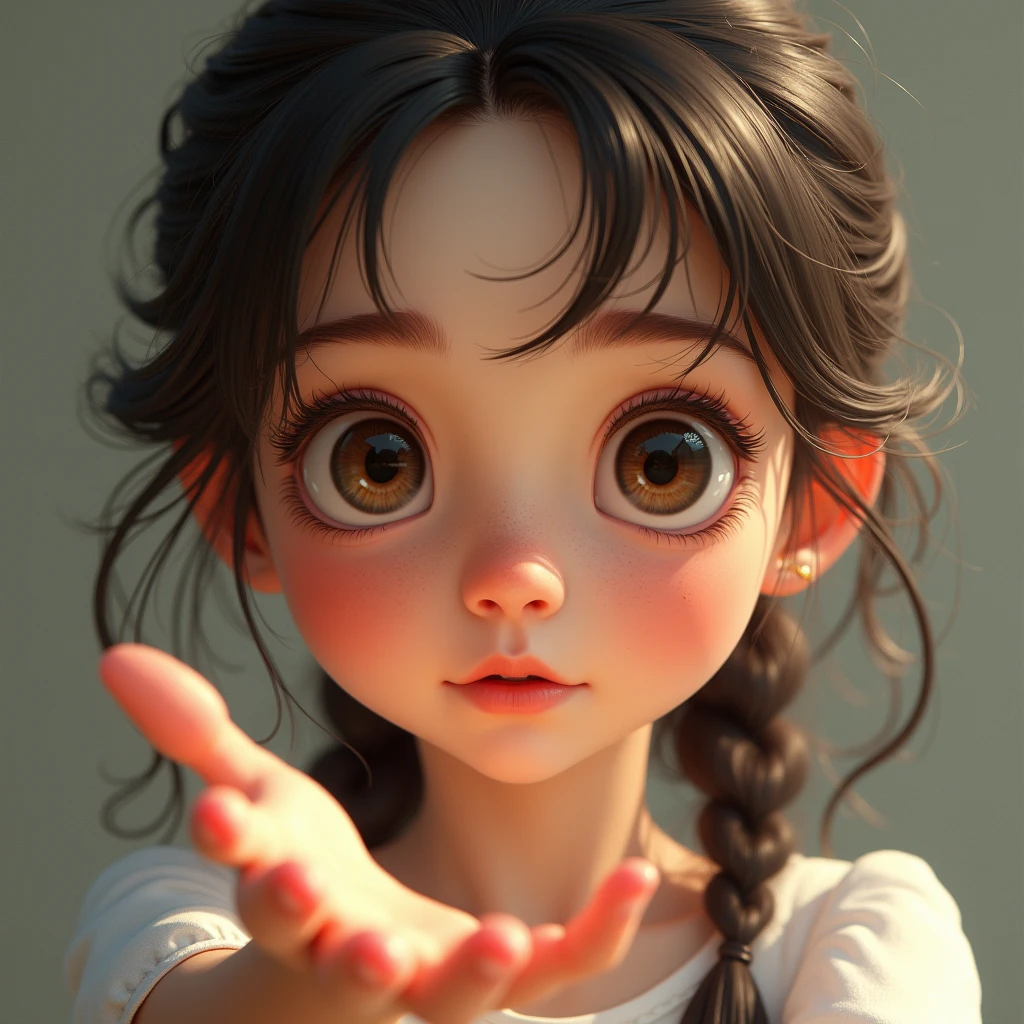 A 4-year-old girl staring intently at the infinity symbol