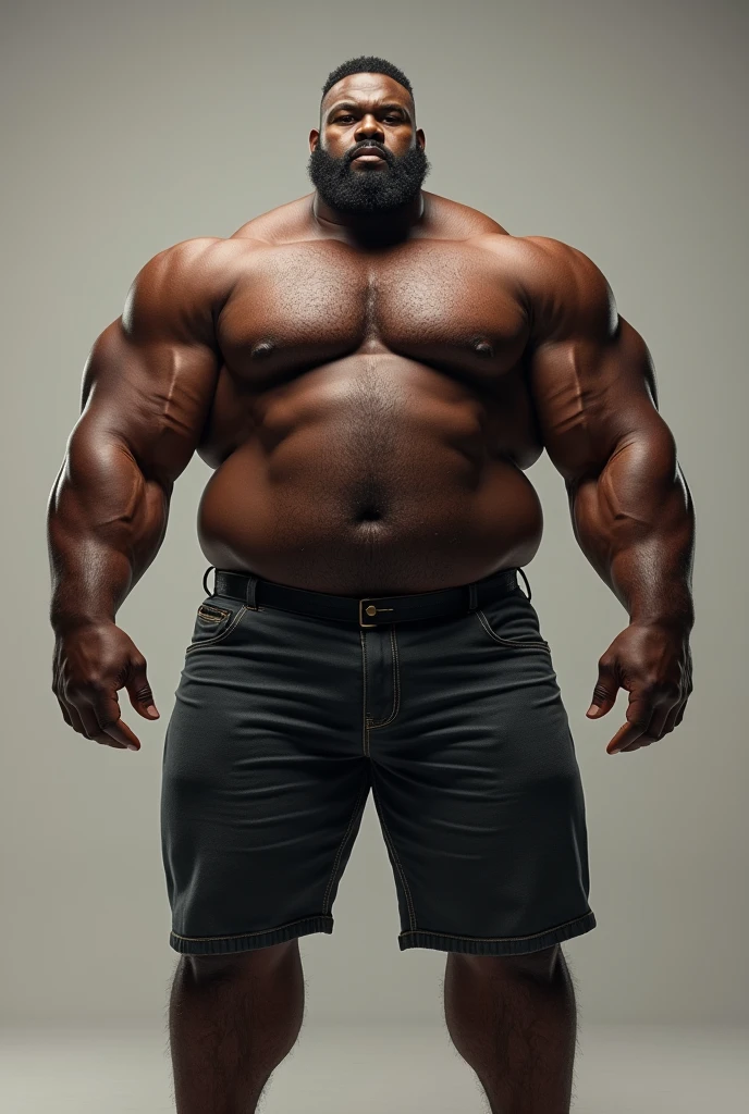 A big bulk black man with small beard