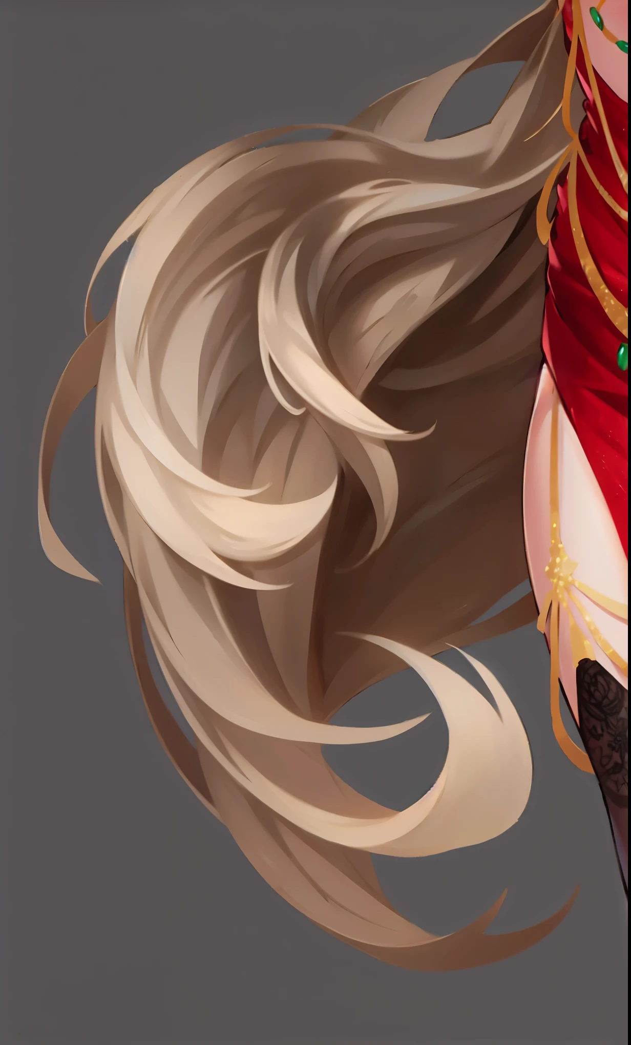 Highest quality,4K,No characters,Wheat-colored curly hair,