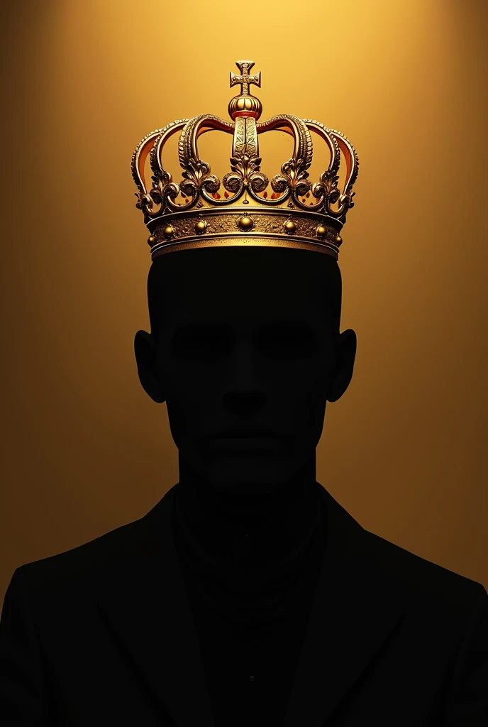 Make a logo about Royalties with the theme of black and gold the background is gold