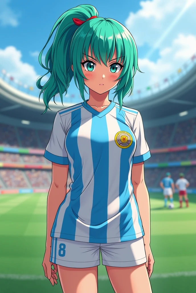 A image of Bulma with Argentina's t-shirt