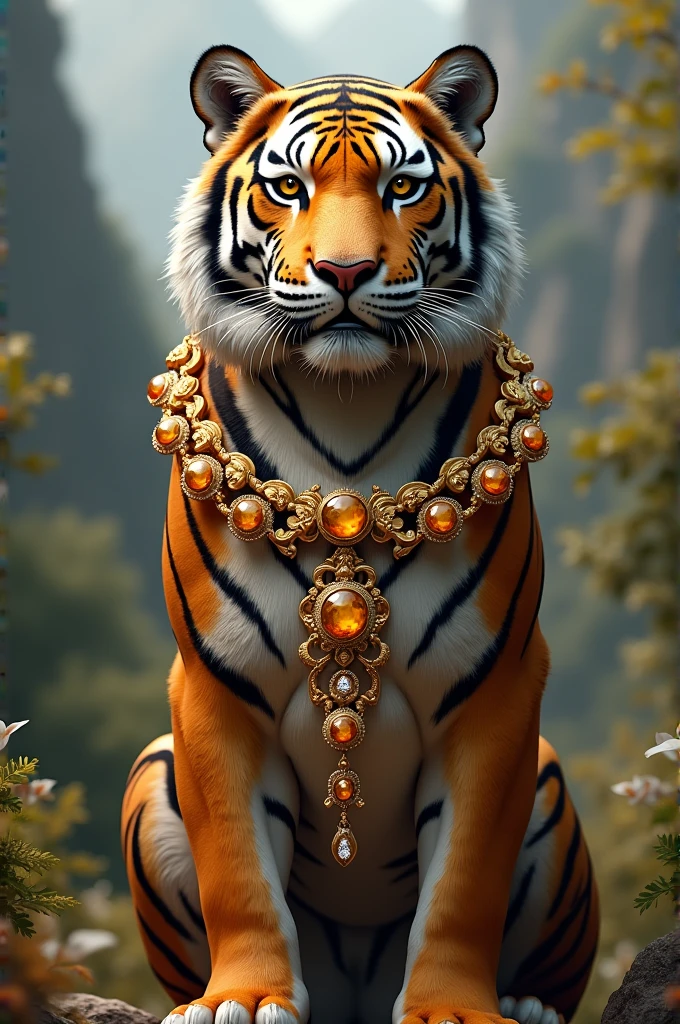 Make a diamond Make a picture of a tiger Very beautiful Make a statue Make a chain Gold chain An amber Make a team chain around the neck boy 18 and 