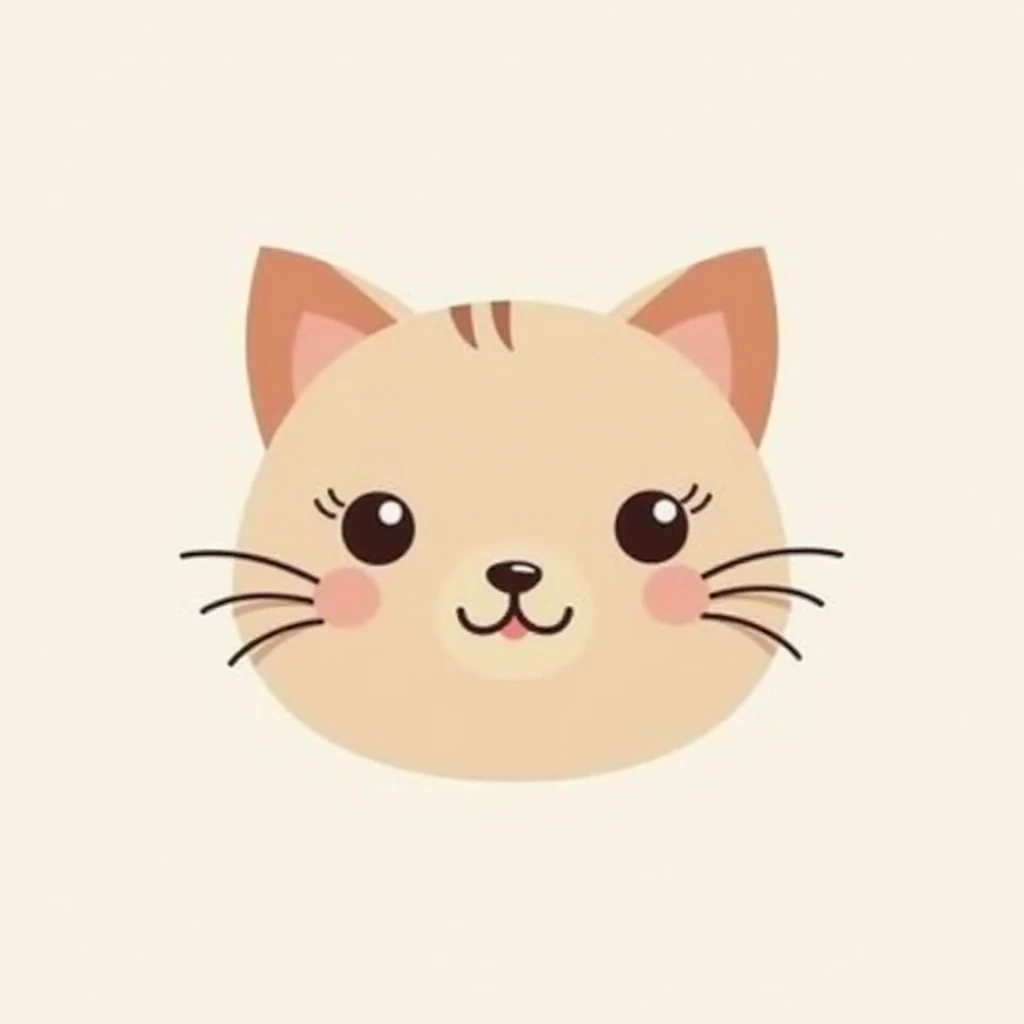 Simple yet impactful cute cat emblem, 8k, Simply