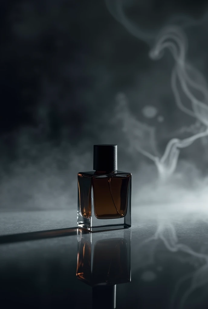 perfume oil small 3 ml square battle with smokey
background photo
