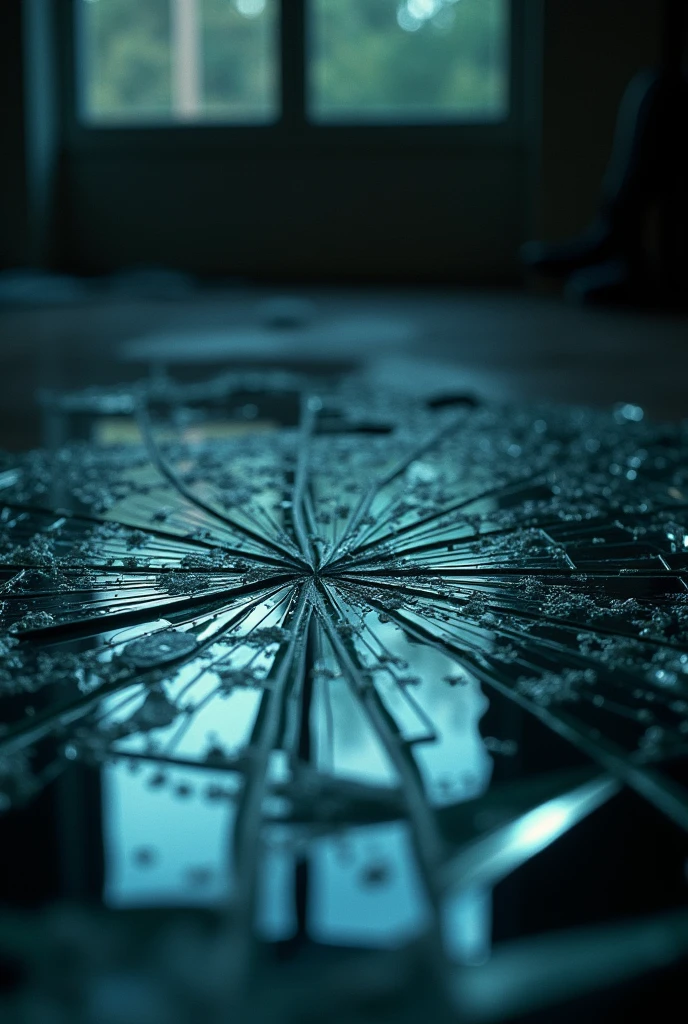 Shattered Glass: A broken mirror or window, symbolizing the destruction of trust or a fractured relationship.