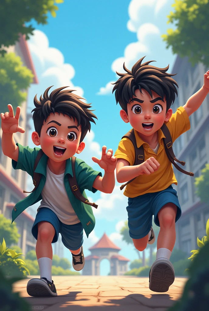 2 boys blasting  the hongirana international School