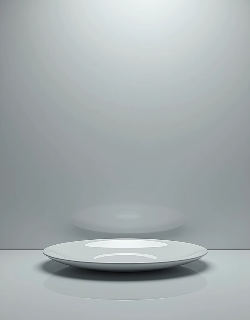 Simple gray background and glossy gray surface