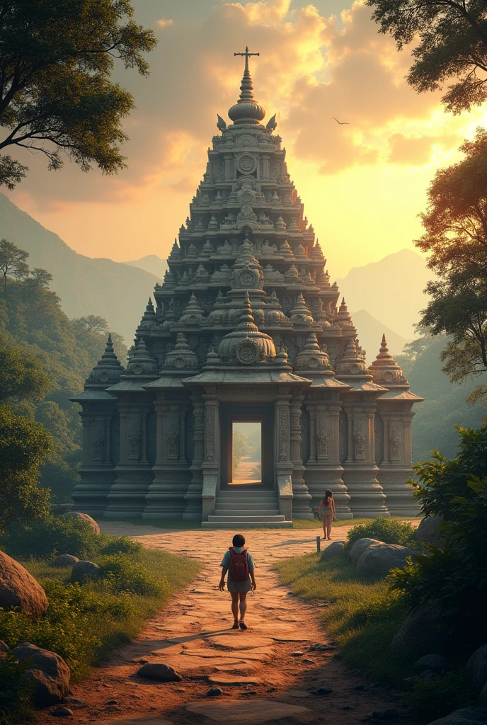 Create a cover page for a instagram reel in which a historical shiv temple story is uncovered