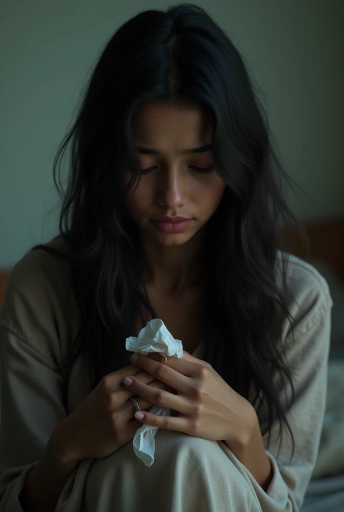 Love breack up indian 25 yr girl,sad emotion,photorealistic, original,