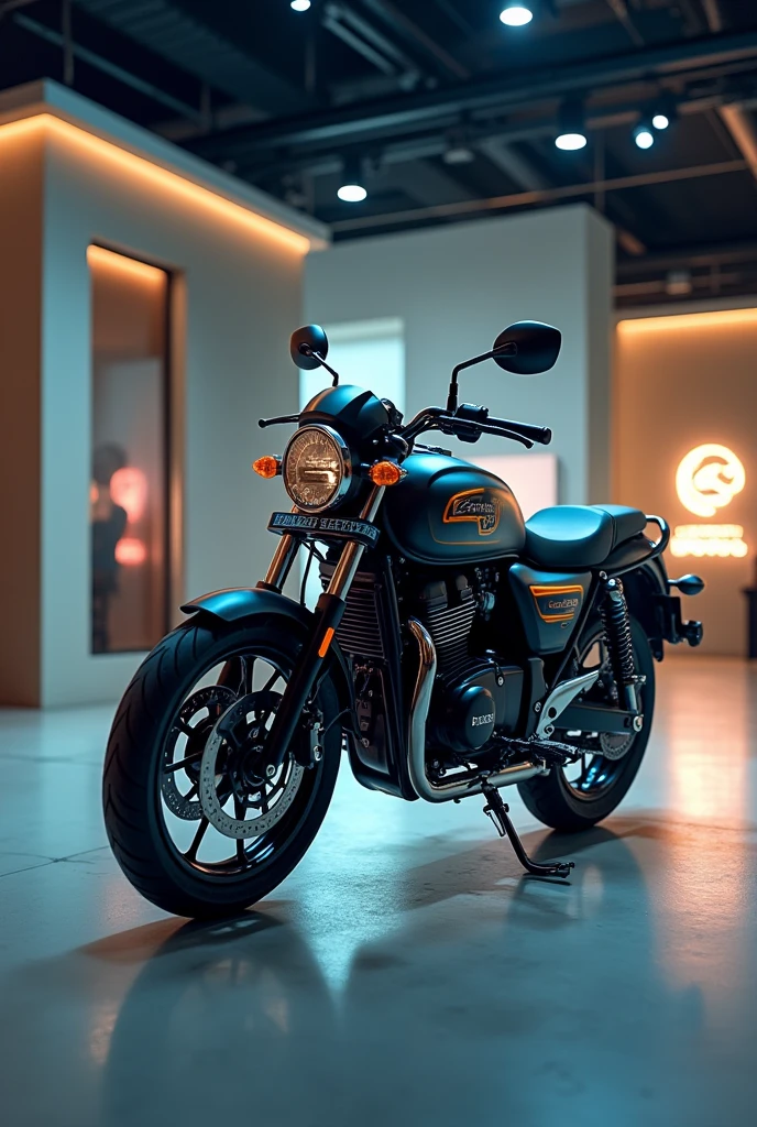 Make a showroom background images using super splendor sports edition for YouTube thambnil image