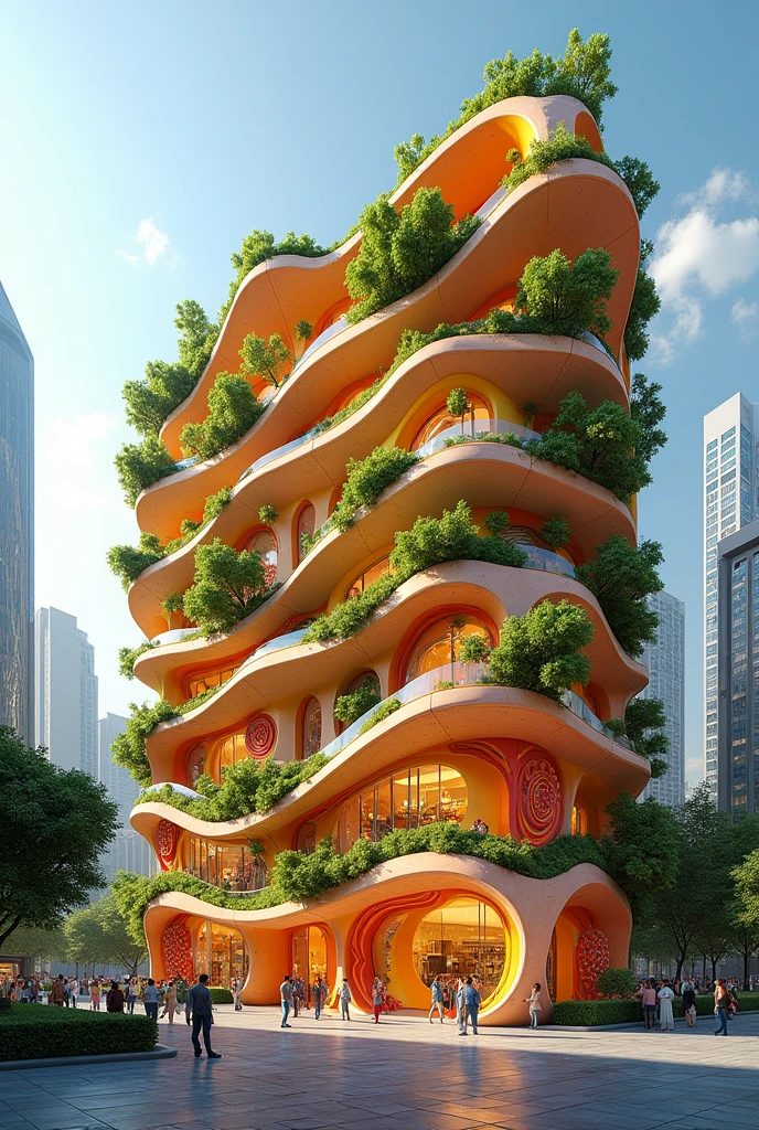 create shopping mall building design You can make an animated image as if the fruits from above were still being mixed.