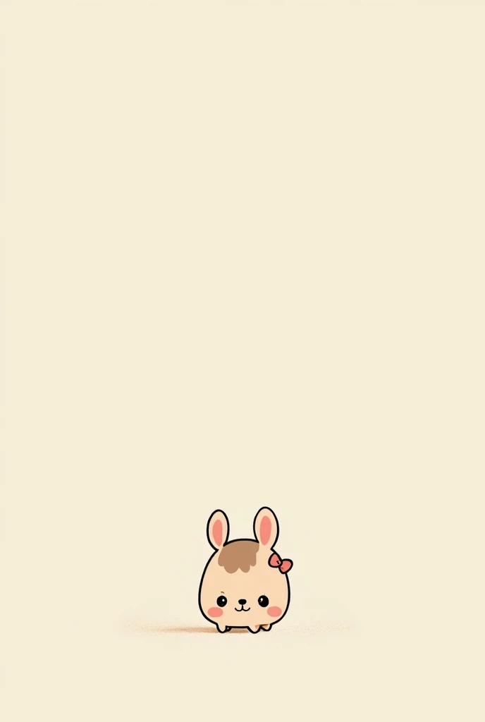 (Most of the background is solid color.),Simple little cute cartoon character picture below