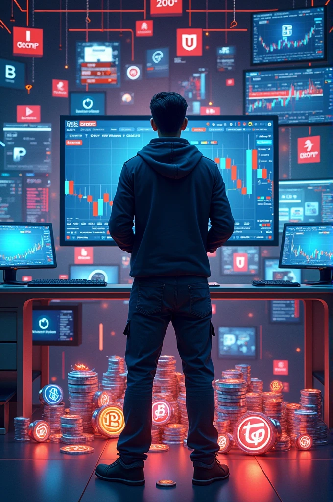 Trader with so many airdrop and crypto currencies for tik tok profile