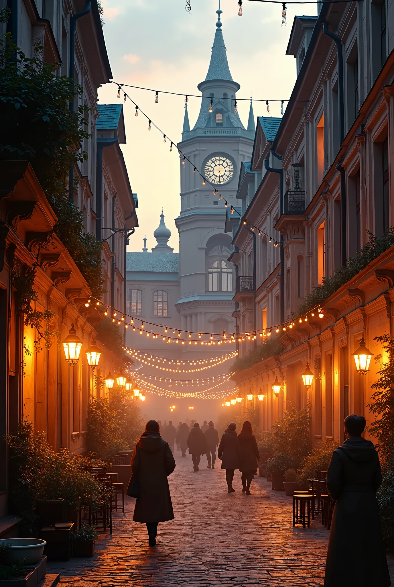 Courtyards of Saint Petersburg. evening, magic, Shine