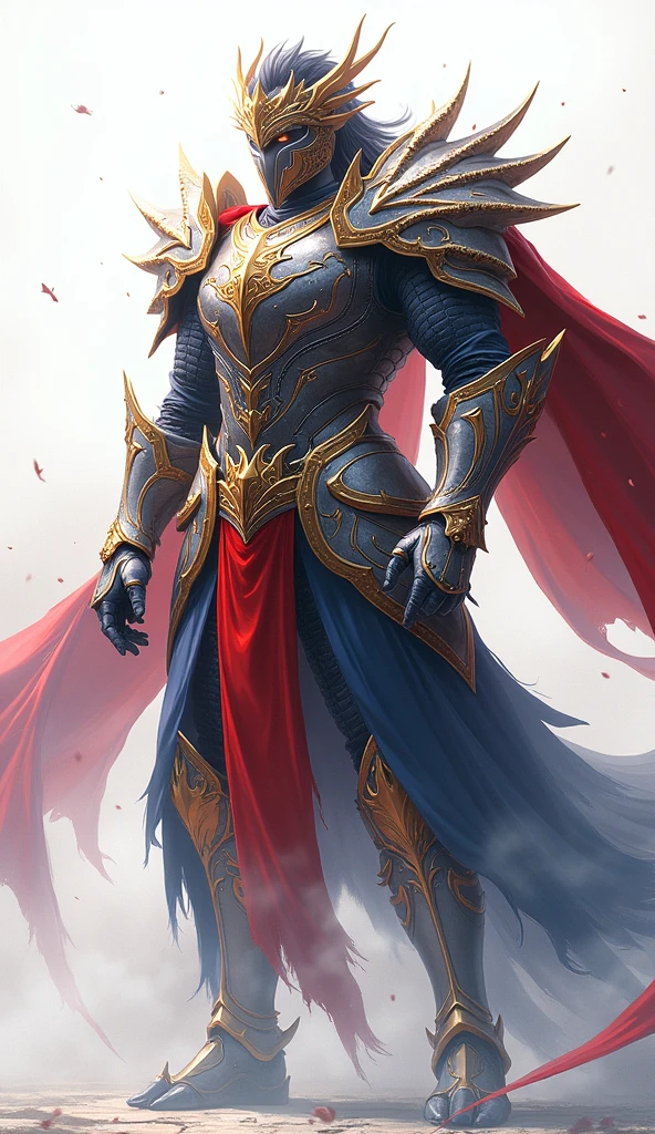 Saint Seiya, Dragon Knight Shiryu, Koyo, 완벽한 center링, Put on your dragon armor, gaiety, standing posture, abstract beauty, center, looking at the camera, towards the camera, Close to perfection, dynamic, very detailed, smooth, Nettete, 8k, High-definition resolution, illustration, illustrations de Carne Griffiths et Wadim Kashin, white background