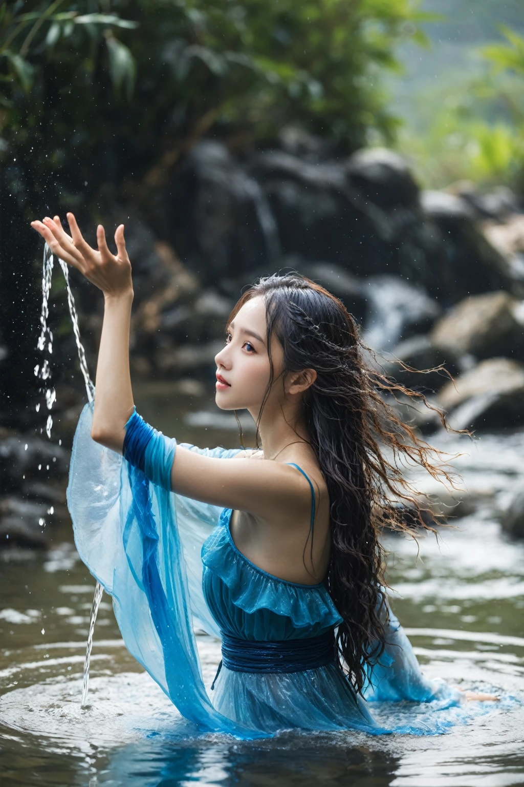 wizard of water、Water body、Water Hair、Water Woman、Water from hands