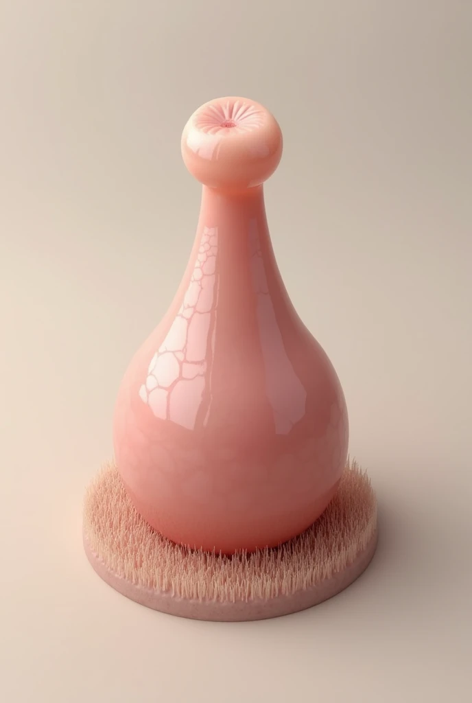 Real
Man reproductive organ with hair