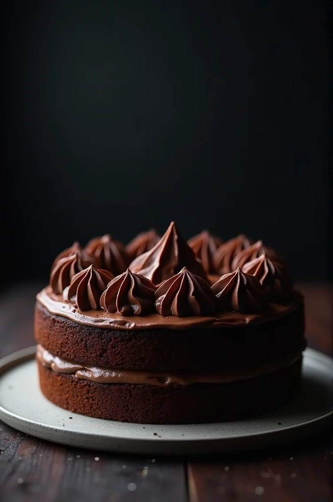 cinematic film still chocolate, chocolate cake, dark background, quality photo, moist texture, frosting, studio photo, slice . shallow depth of
field, vignette, highly detailed, high budget, bokeh, cinemascope, moody, epic, gorgeous, film grain, grainy