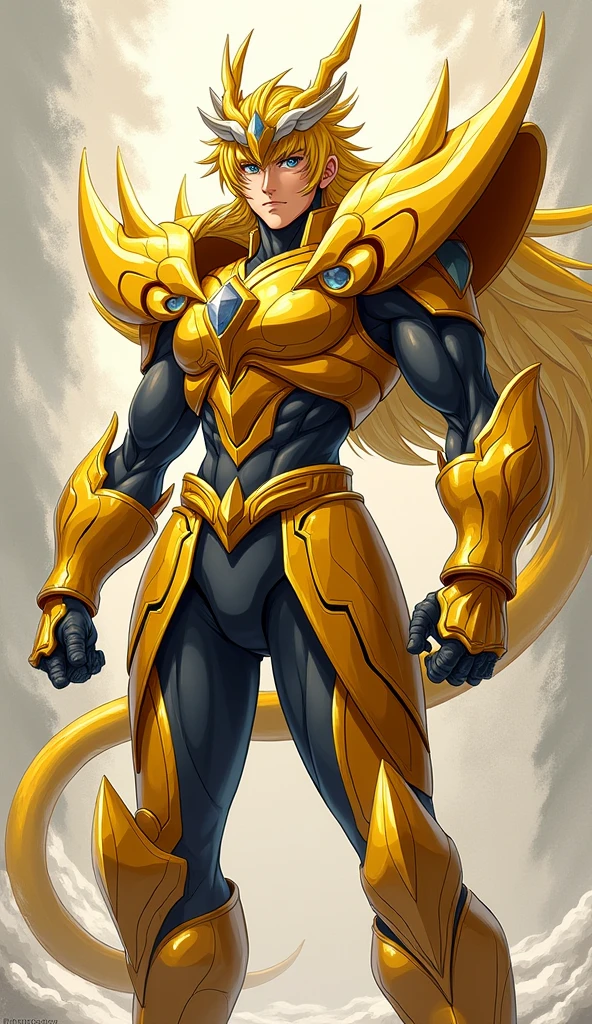 Saint Seiya, Dragon Knight Shiryu, Koyo, 완벽한 center링, Put on your dragon armor, standing posture, abstract beauty, center, looking at the camera, towards the camera, Close to perfection, dynamic, very detailed, smooth, 8k, High-definition resolution, illustration, Gold Dragon Knight Armor