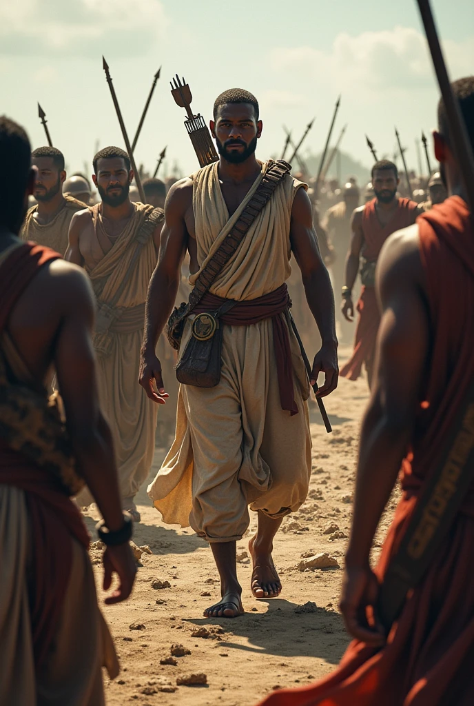 Scene 7: The Aftermath
The battlefield has quieted, with the enemy forces in full retreat. The scene shows Suranimala walking through the remnants of the battle, his bow slung over his shoulder. The soldiers of King Dutugemunu’s army are shown tending to the wounded and regrouping after the intense fight. Some soldiers approach Suranimala, offering words of gratitude and admiration for his heroic actions. Suranimala, ever humble, simply nods, acknowledging their thanks while remaining focused on the task at hand.