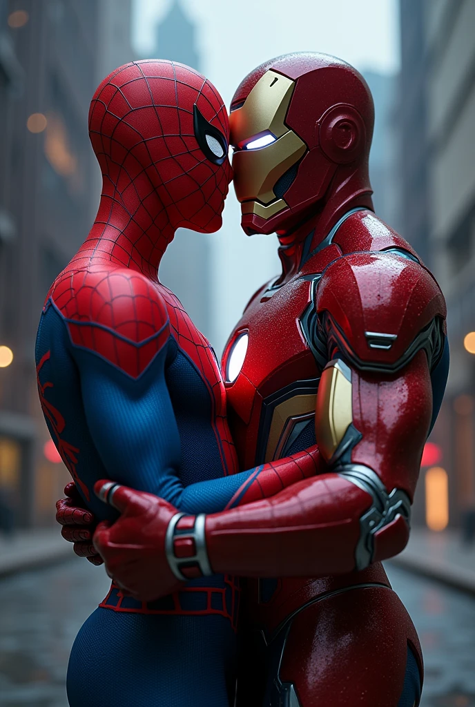 Spiderman and Iranman romance each other