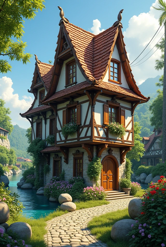 Buteful village house . From ultra high quality