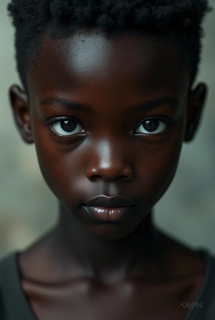 Anima black boy and below eye